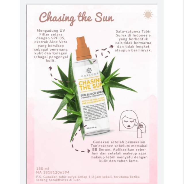 Setting spray Oorloop