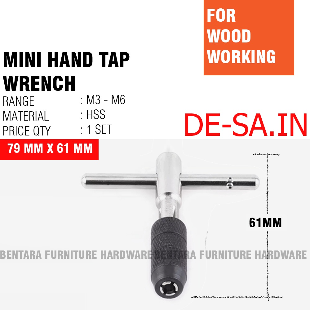 MINI TAP DIE SET - ULIR DRAT SKRUP SEKRUP BAUT TAPPING DRILL HAND TAP WRENCH