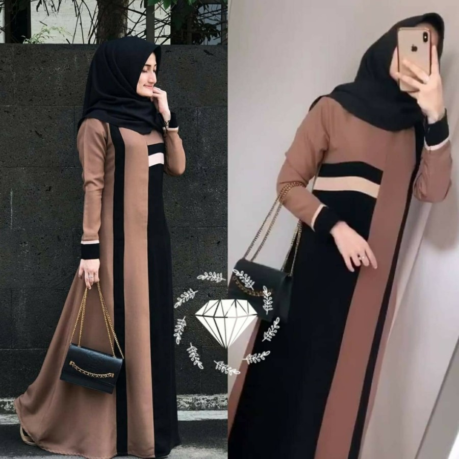 Gamis Lebaran 2020 Remaja Model Gamis Terbaru Maxi Ariella Bahan Moscrepe Import Maxi Ariella Gamis