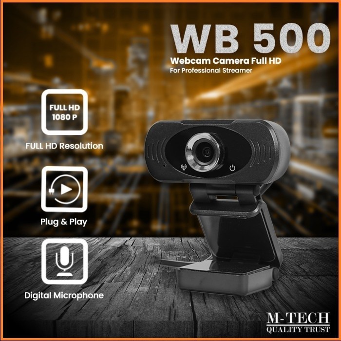 Webcam Mtech WB500 / WB-500 / WB500 1080P Full HD Webcam Nampol