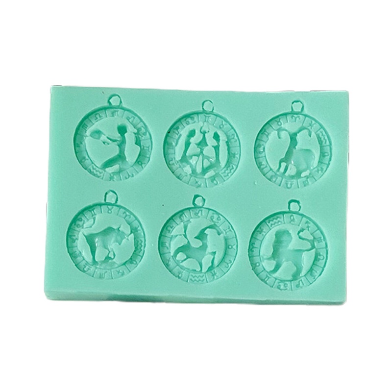 Siy Cetakan Liontin Kalung Bentuk 12 Rasi Bintang Bahan Silikon Epoksi Untuk Hadiah Valentine