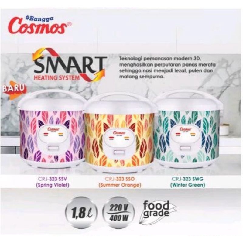 MAGIC COM - RICE COOKER COSMOS CRJ-323S / CRJ 323S / CRJ 323 S 1.8 LITER BERGARANSI-3