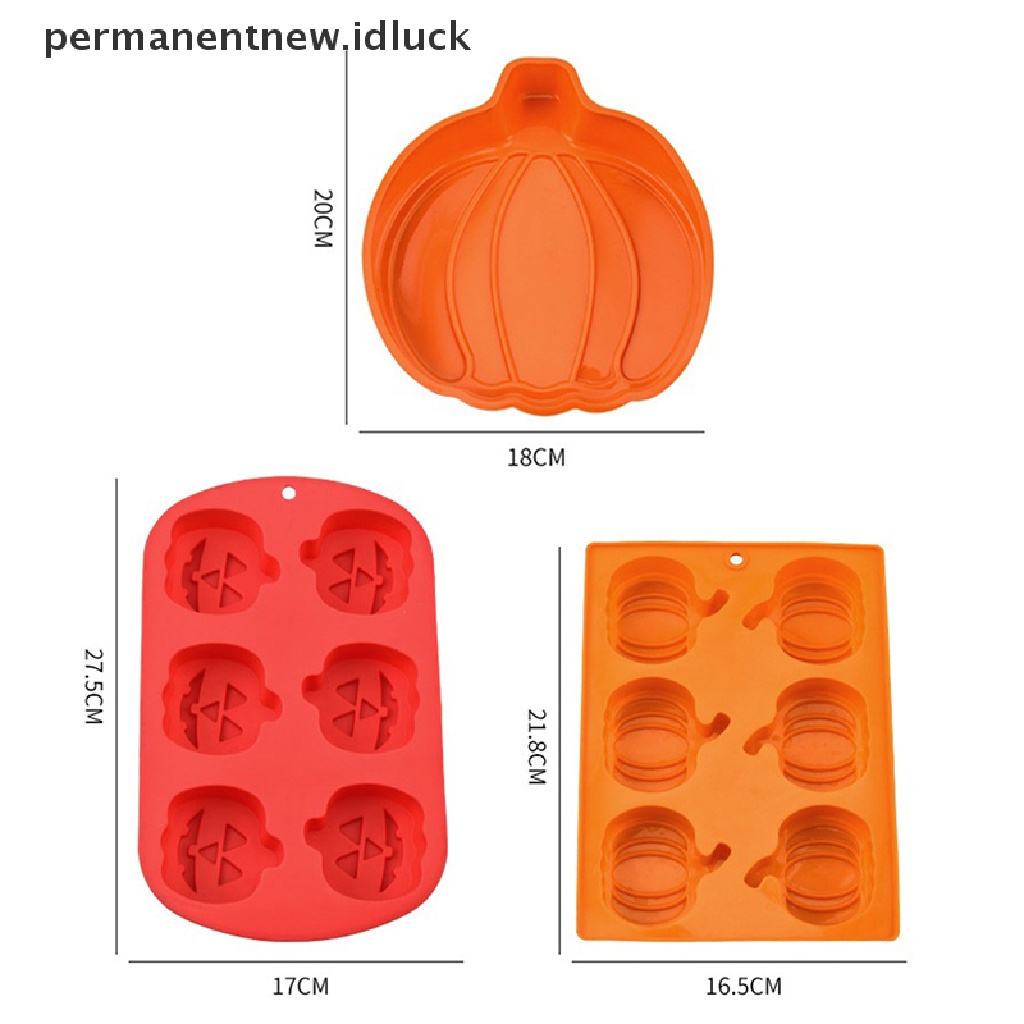 Cetakan Kue Bentuk Labu Halloween Bahan Silikon Untuk Dekorasi