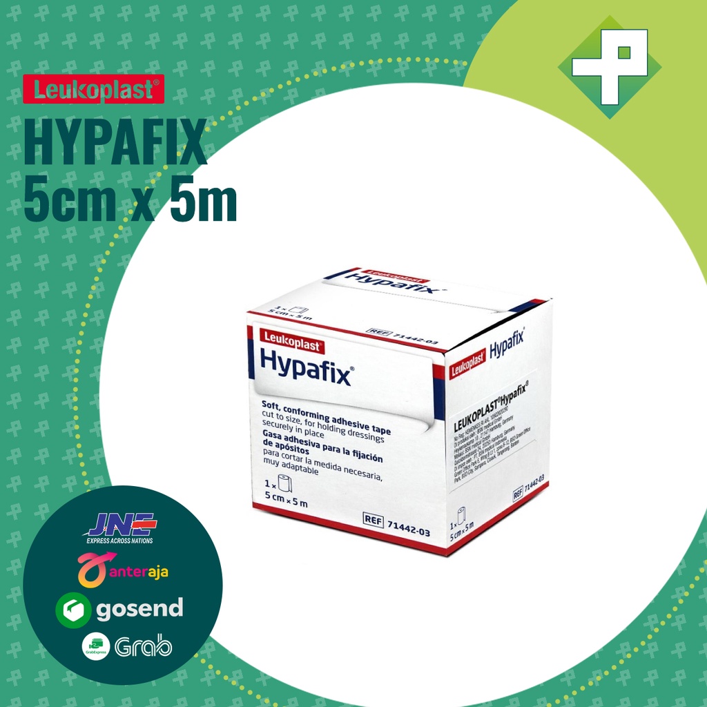 Hypafix 5cm x 5m / Plester Luka Elastis Hypafix Leukoplast