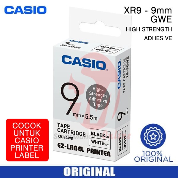 

PITA LABEL CASIO XR 9 GWE - HIGH STRENGTH ADHESIVE WHITE