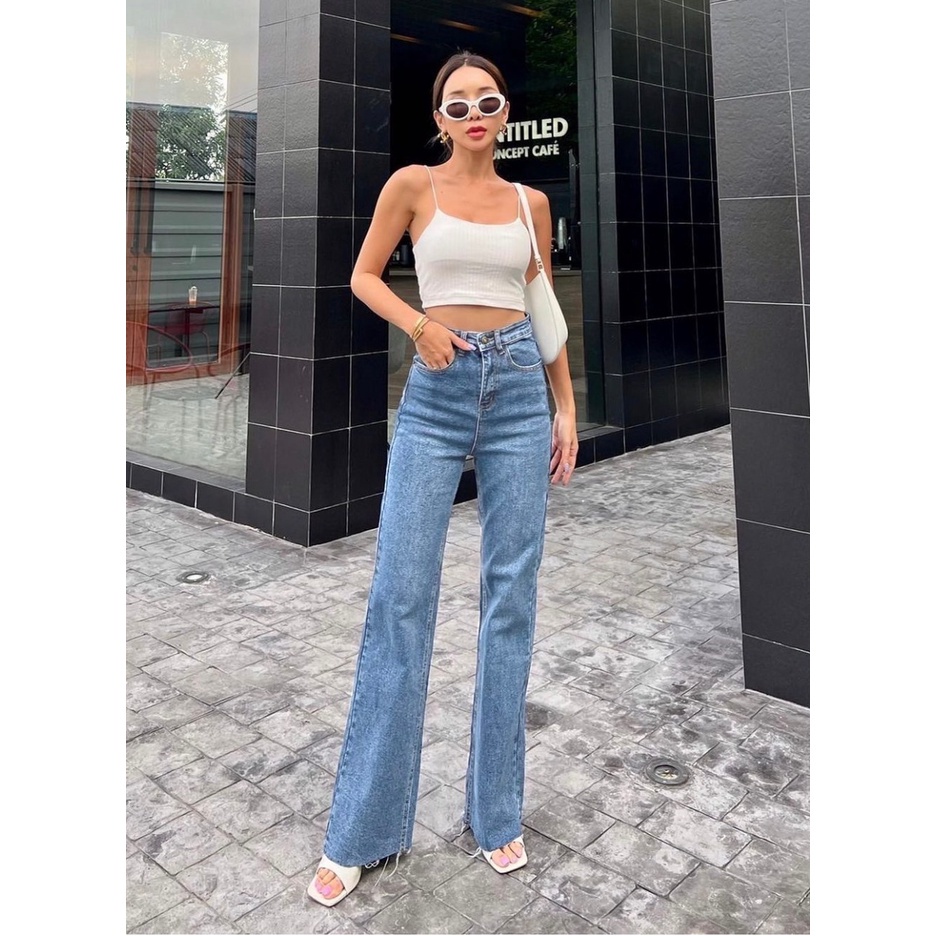 Celana Jins Sobek Clana Jeans Kulot clana jeens panjang Highwaist Clna Jens Termurah Cewe Import Wan