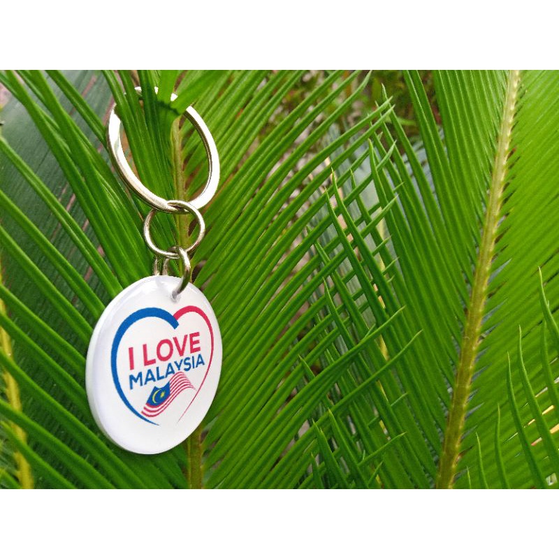 Powerful Key Chain I Love Indonesia Singapore Malaysia Thailand Vietnam Brazil