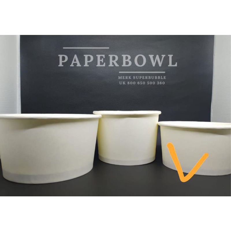 Paperbowl Paper Bowl ukuran 500ml dan 360ml + tutup Kemasan Dus 500 ml 360 ml Super Bubble