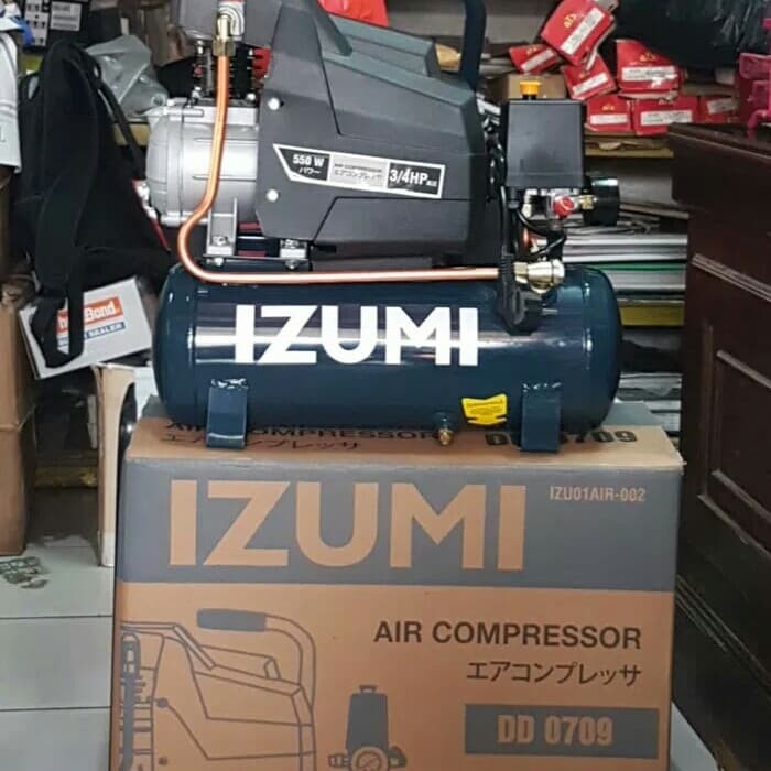 Mesin Kompressor Oilless3/4 HP 9L Izumi Kompresor Oilless Angin