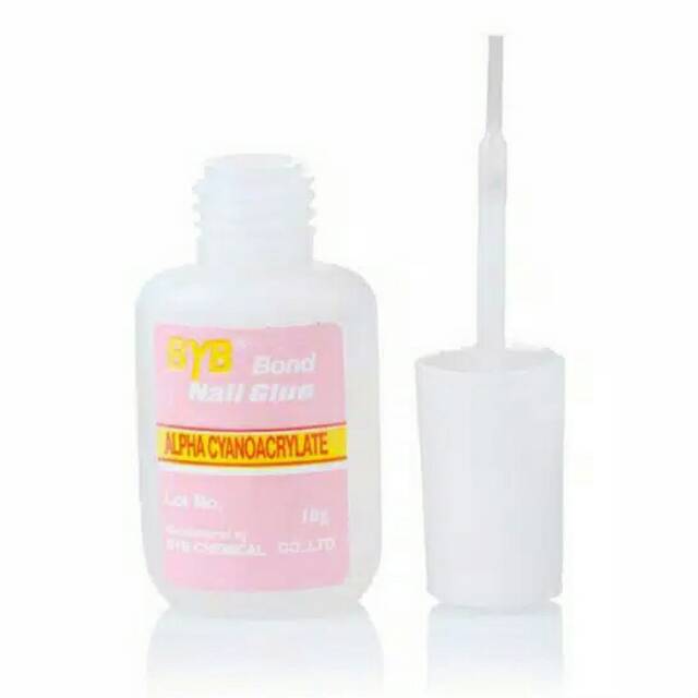 Nail glue brush / lem kuku palsu / 10g / free mini kikir / nail glue