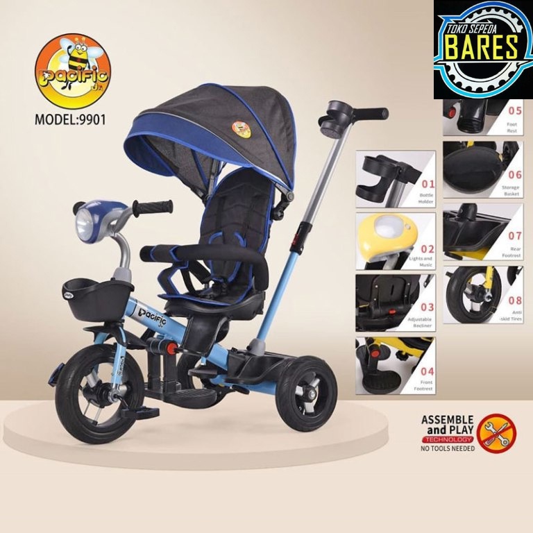 Sepeda Roda Tiga Anak Pacific JR PT-9901 / Tricycle