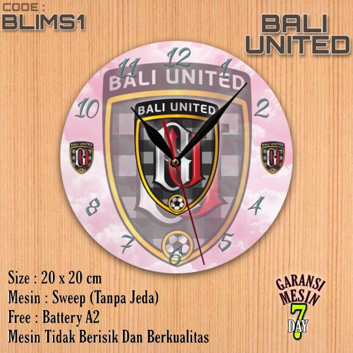 Jam Dinding BALI UNITED Team Club Klub Sepak bola BALI UNITED