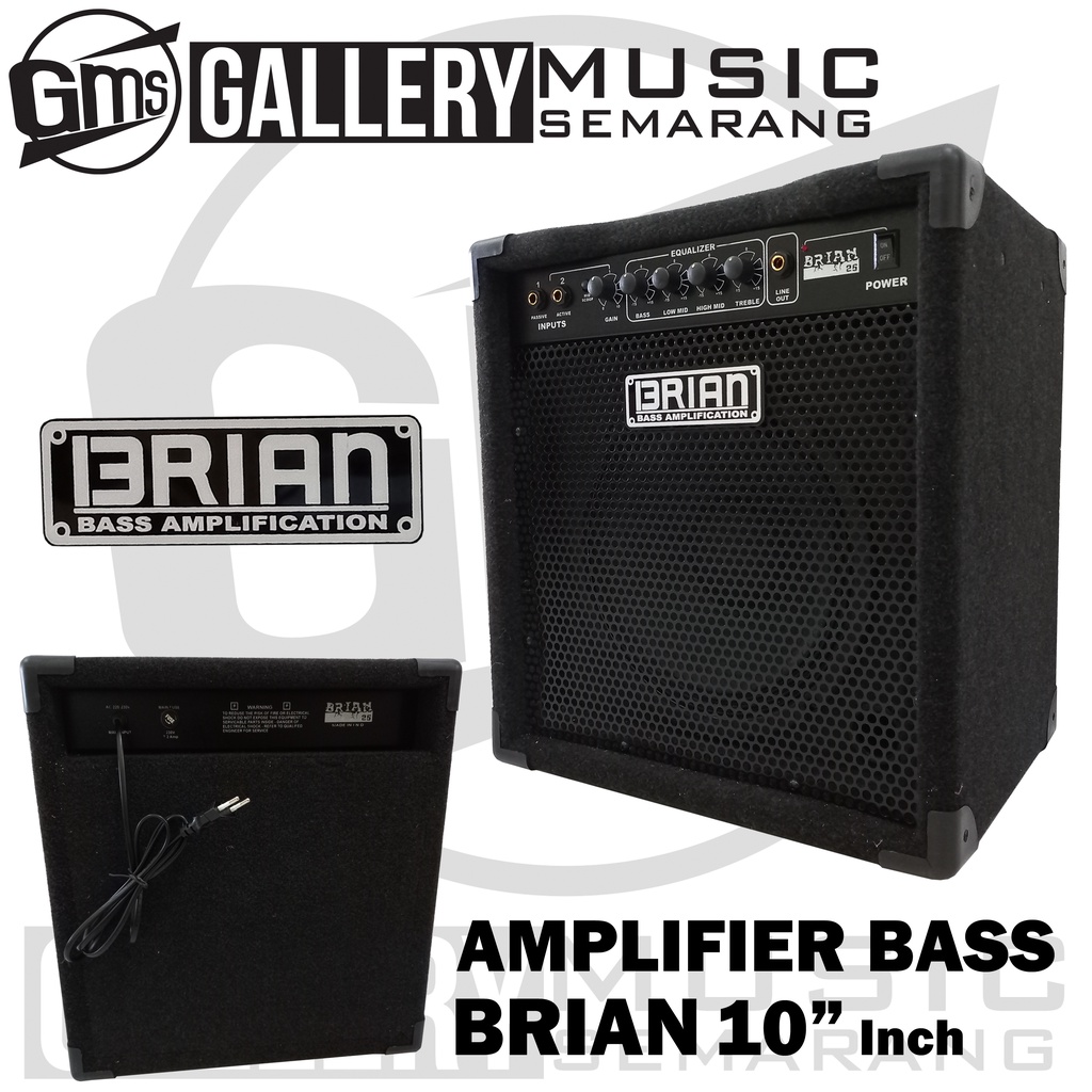 Ampli Bass Amply Gitar dan Bass Amplifier Brian 10&quot; inch