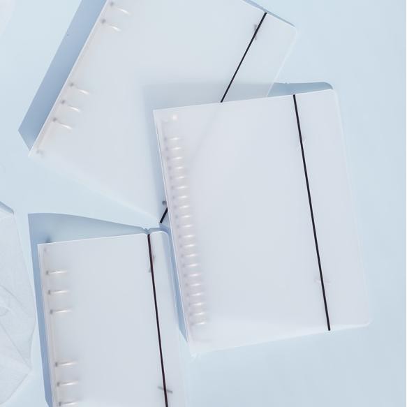 

J4ĢK Cover Binder Transparan Doff-Matte 6 Rings A5 da A6 Muji Style ♦Terlaris