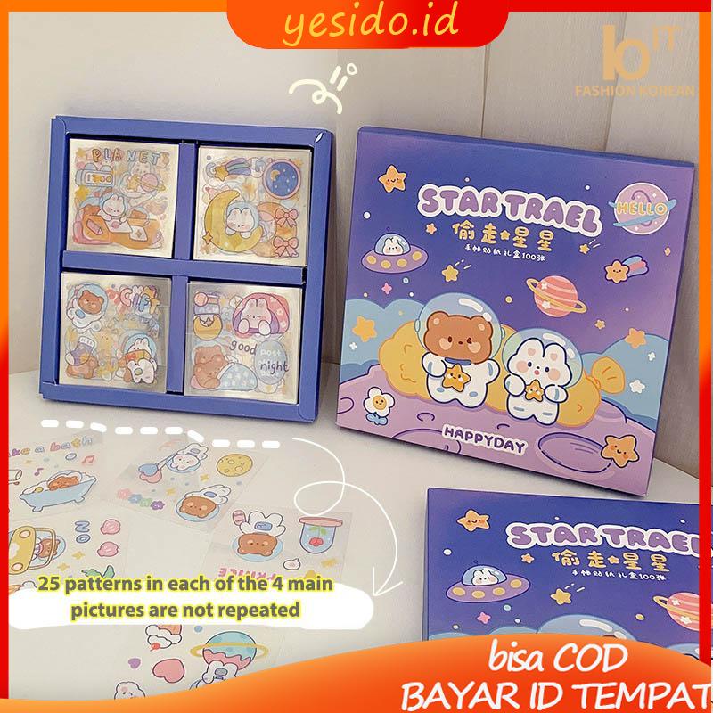 

[COD]25 Pcs Lembar Stiker Motif Kartun Luar Angkasa Anti Air Untuk Dekorasi DIY-YES
