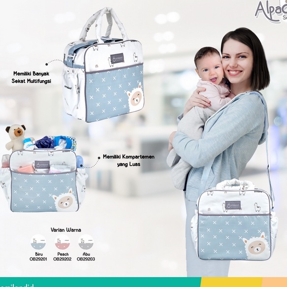 tas bayi kecil alpaca , rainbow omiland series