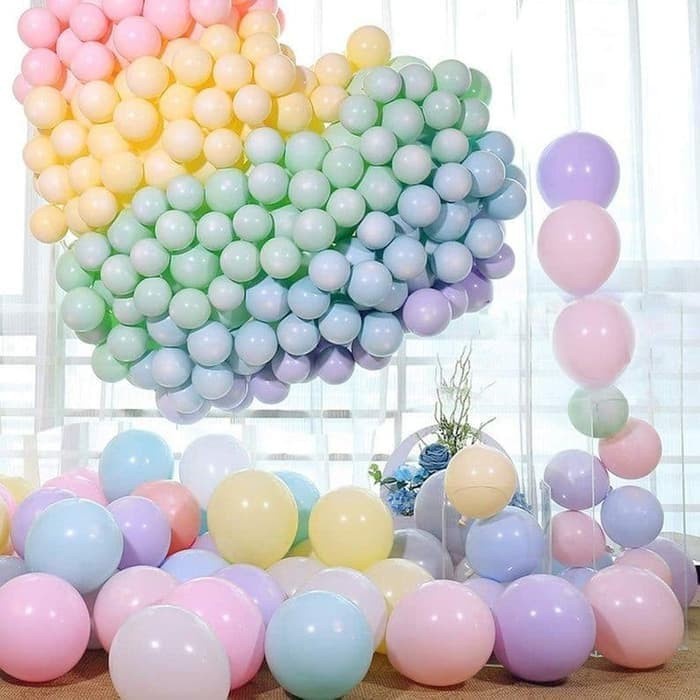 Balon Macaron Pastel Ecer 10&quot; Tebal Balloon Warna Warni Pesta Party Happy Birthday Ulang Tahun Mainan Toys Anak Kids Hias Hiasan Dekor Dekorasi Decoration Peralatan Perlengkapan Colorful Satuan Crafting Kerajinan Wisuda Graduation Grosir Prakarya Malang