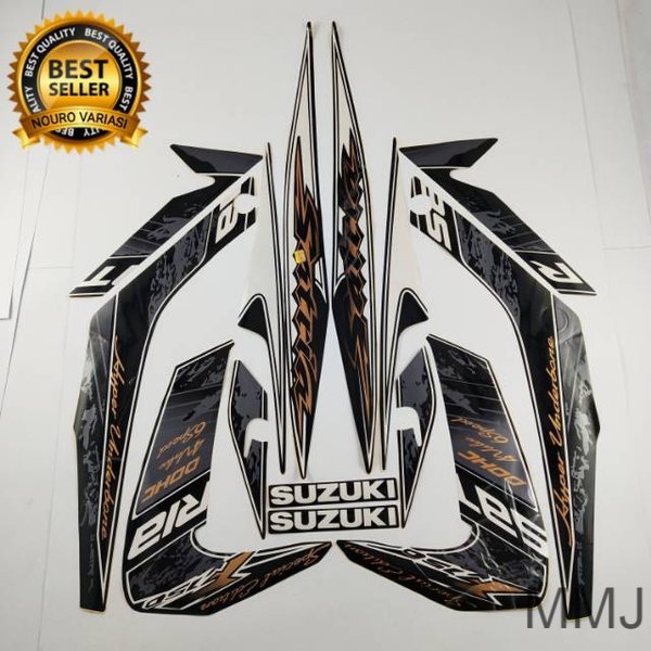 Sticker striping suzuki satria fu f 150 2012 2013 barong se putih ready stock