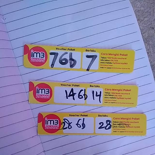 Voucher indosat FREEDOM HARIAN 7gb/14gb/28gb.