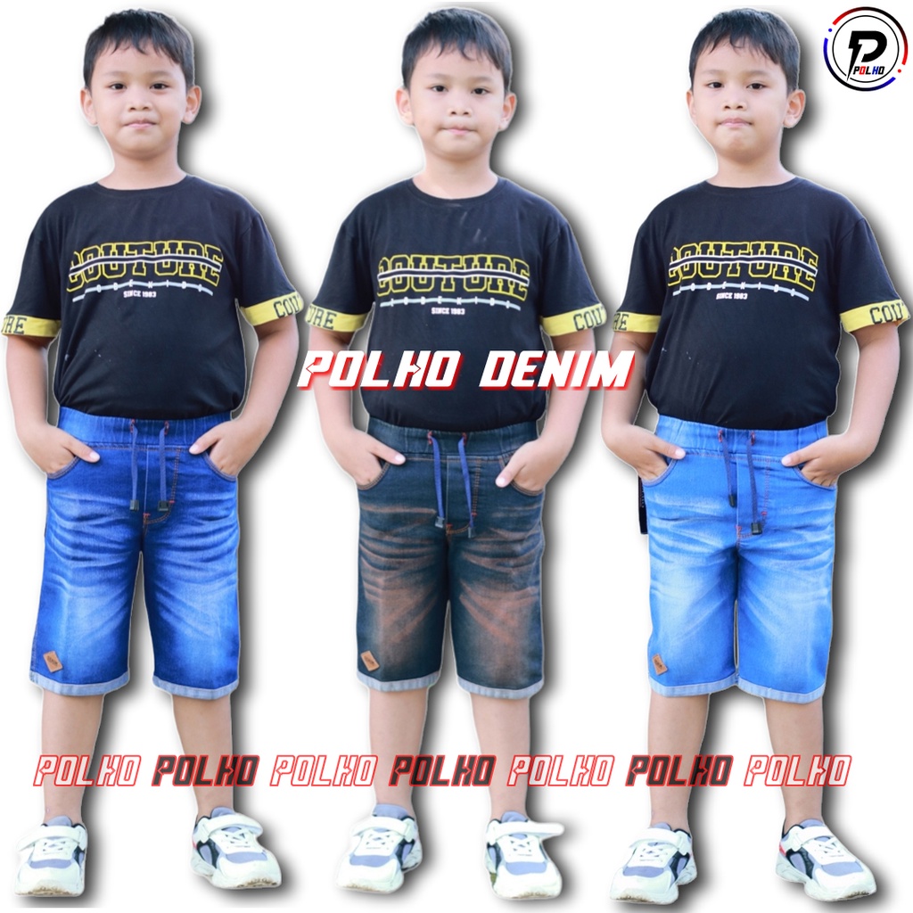 Celana Jeans Anak Pendek Bahan Streetch Usia 2-12 tahun