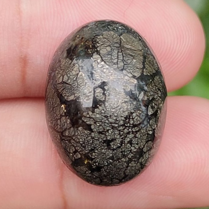 Batu Akik Badar Perak Size Kantoran Siap Naik Ring Mulus