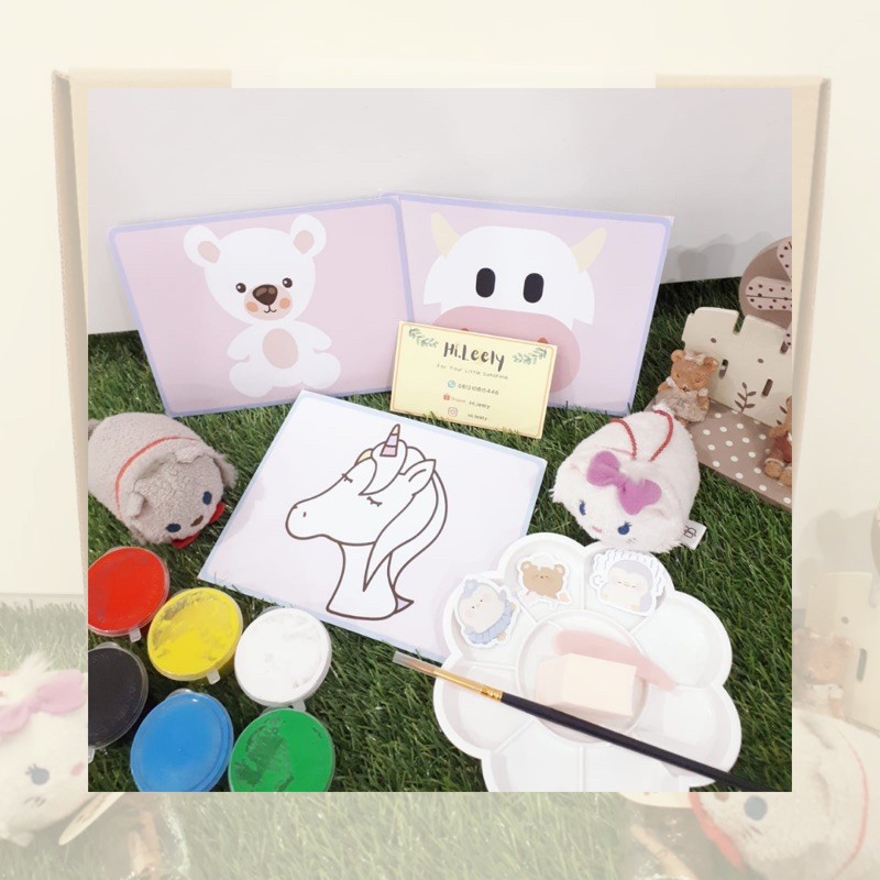 MAINAN EDUKASI ANAK FINGER PAINT KIT LENGKAP DENGAN KARTU PEREMPUAN - CAT JARI YANG BISA DICUCI