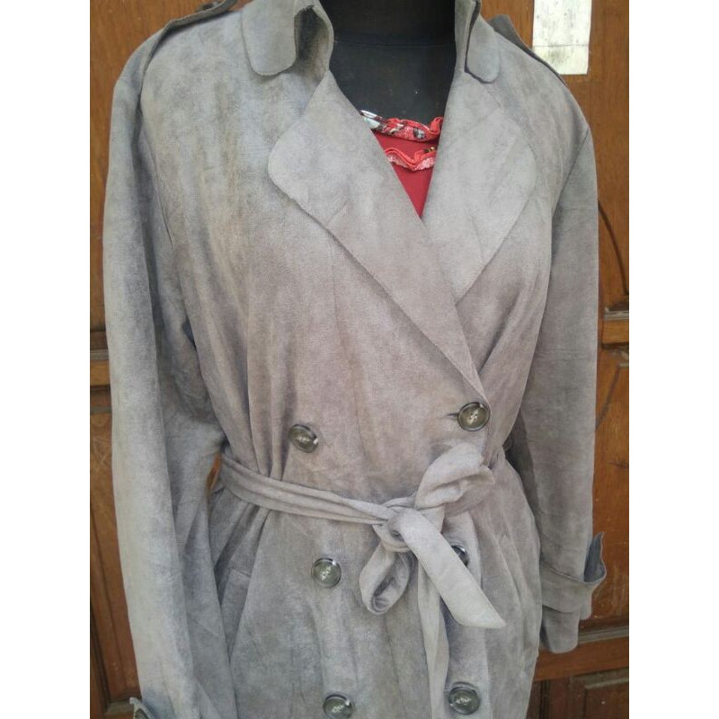 long coat suede