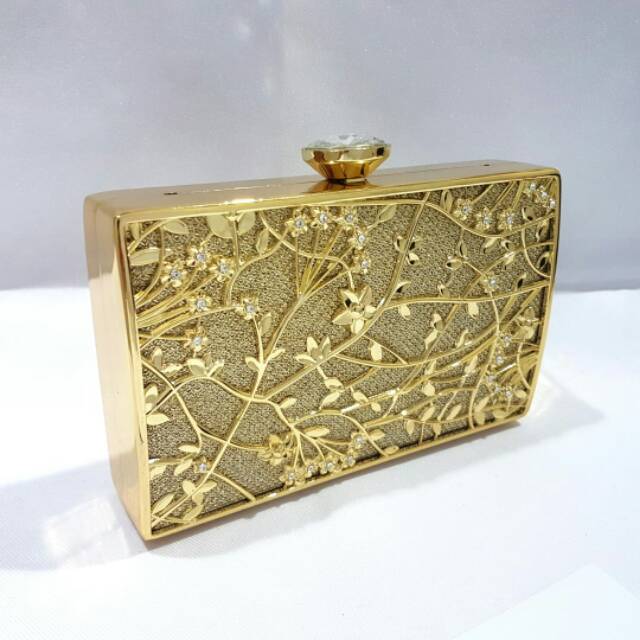 Clutch Pesta Farnell Diamond Party  Import Tas Pesta Kondangan Mata Kristal Permata Berlian Mewah 2656