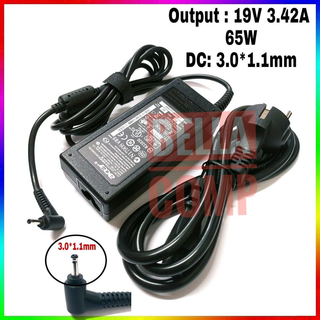 Adaptor Charger Laptop/Notebook Acer Aspire 19V 3.42A 3.0 x 1.1 mm 65W Original