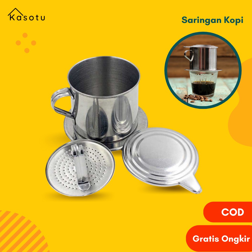 100ml Peralatan Perlengkapan Penyaring Saringan Vietnam Drip Coffee Maker Filter Kopi Stainless