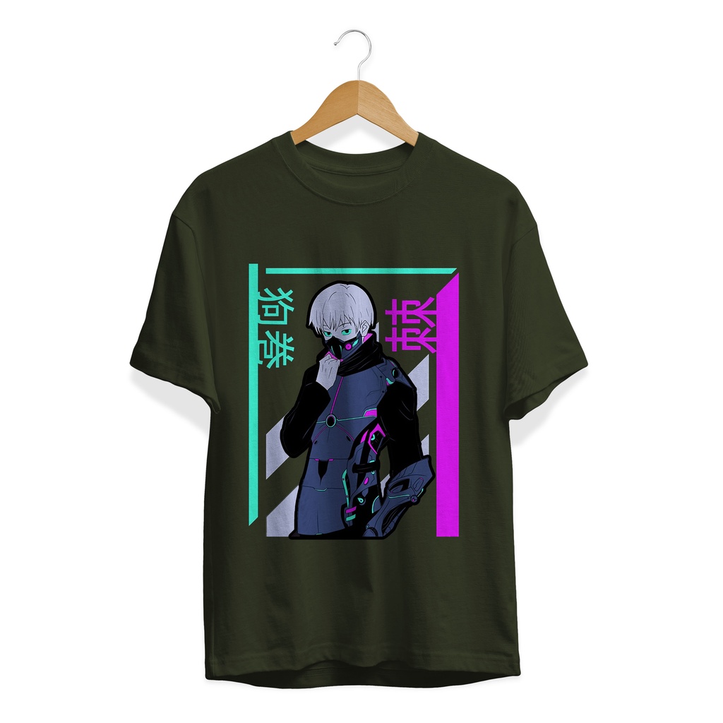 KAOS T-SHIRT MANGA JAPANES CULTURE INUMAKI TOGE CYBERPUNK SERIES ANIME PLASTISOL PREMIUM