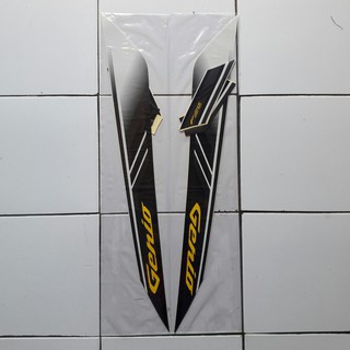  stiker  body motor  genio  110 iss 2021 putih hitam Shopee 