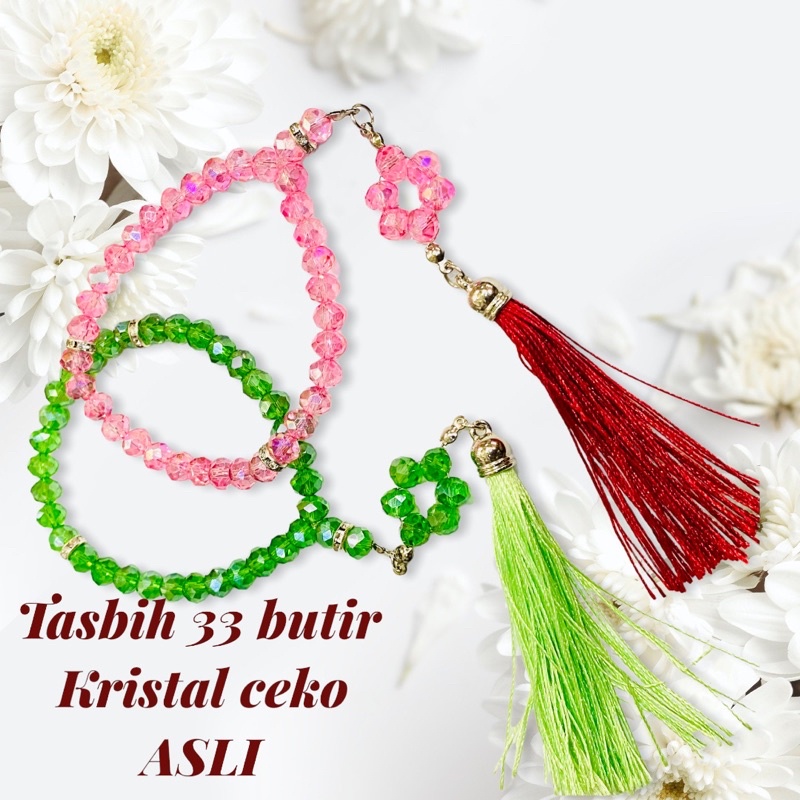 tasbih 33 butir kristal ceko asli murah