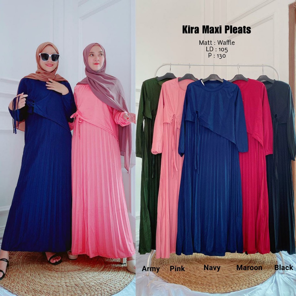 Gamis Polos Gamis Plisket
