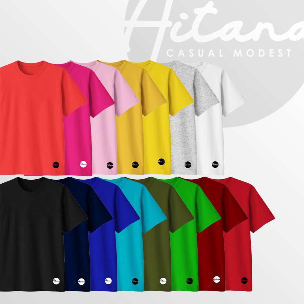 Aitana - Baju Kaos Polos Dewasa Pria Dan Wanita Bahan Katun Combed 30s