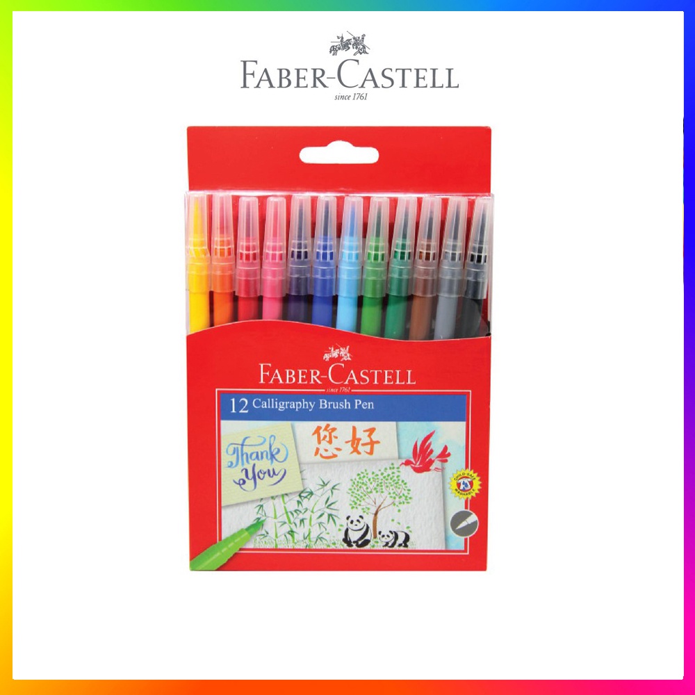 Faber-Castell Calligraphy Brush Pen Set 12 Kuas Kaligrafi Lettering