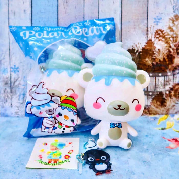 SQUISHY LICENSED CREAMIICANDY YUMMIBEAR POLAR BEAR MASCOT TOSCA ORIG