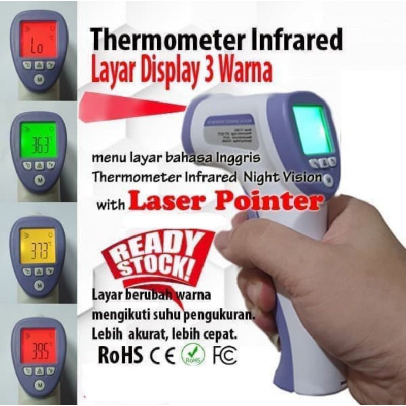 Thermometer ThermoGun Termometer Infrared AKURAT DT-8826