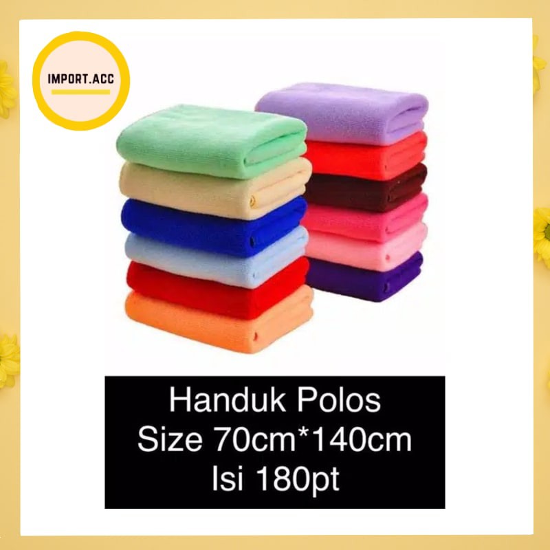 Handuk Mandi Polos Ukuran BESAR 70 x 140cm [import]