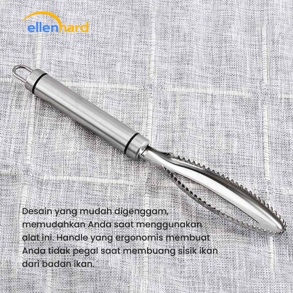 Peeler Pembersih Sisik Ikan Alat Pengupas Sisik Ikan Fish Scale Scraper Stainless