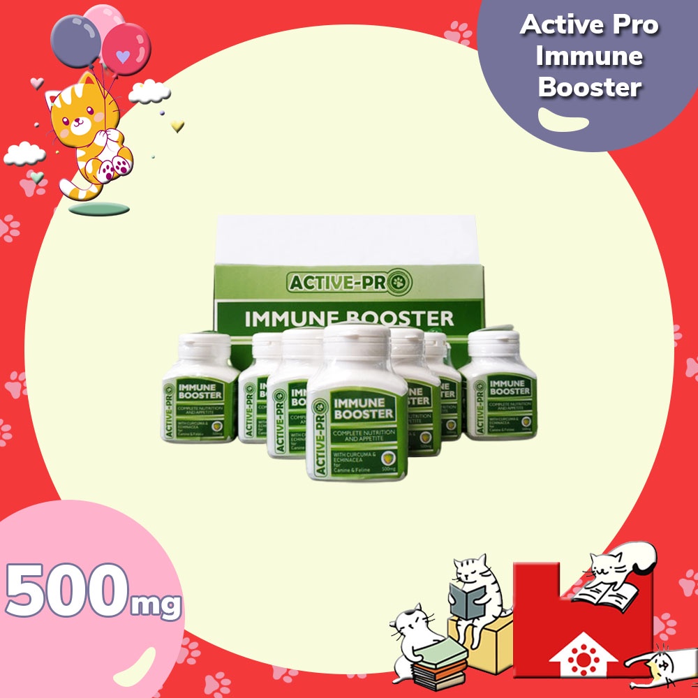 Active Pro Immune Booster Vitamin Nafsu Makan Kucing Anjing 30 Capsul