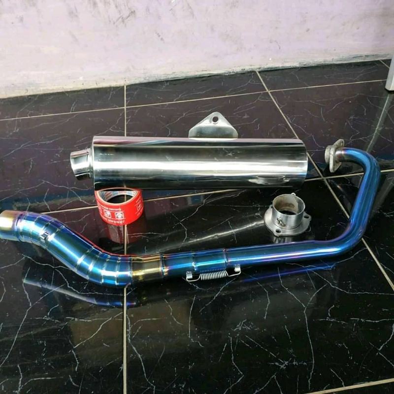 TERLARIS KNALPOT SETANDAR FU CKD LEHER BLUE SUARA STANDAR FOR SaTRIA FU VIXION CBR DLL