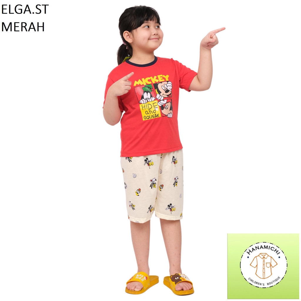 Hanamichi ELGA.ST Setelan Anak Lengan Pendek Sablon