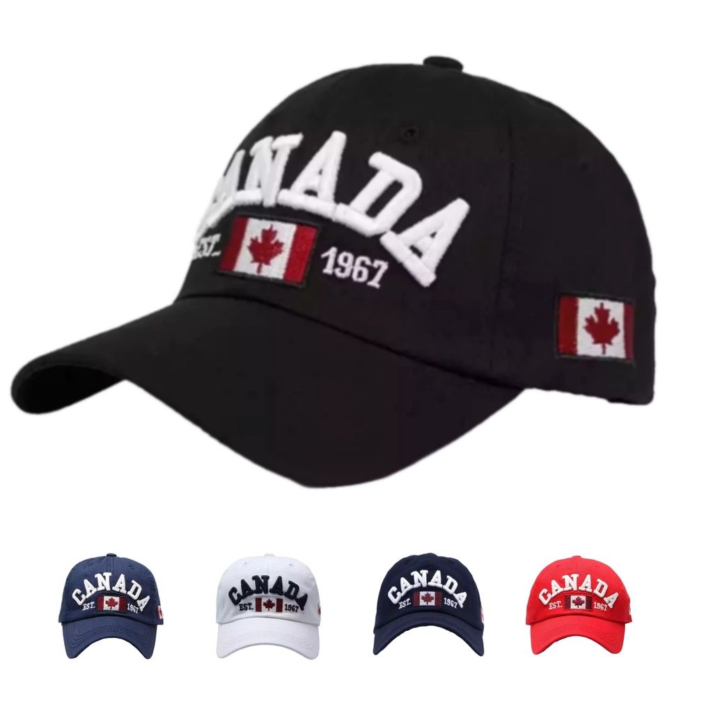 TERBARU Topi Distro Import Pria Model CANADA Caps protection/Bordir Rapih