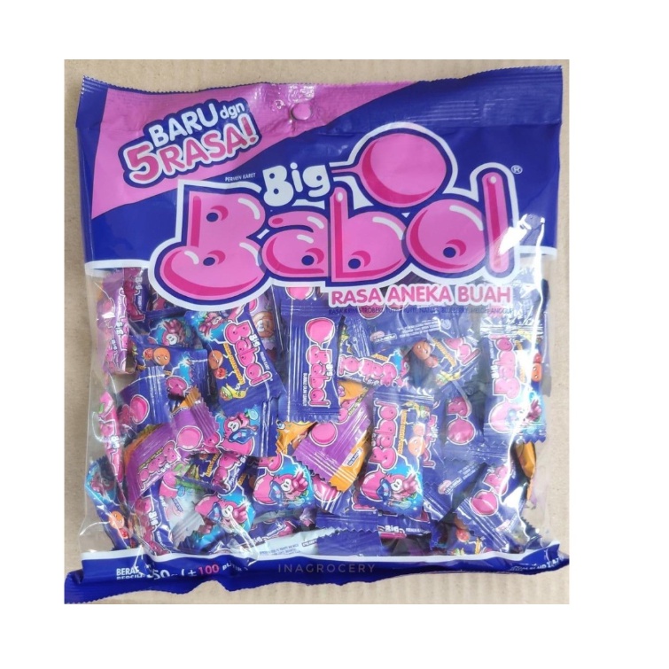 

Big Babol Bubble Gum 350gr (+/-100pcs)/ Big Babel Refil