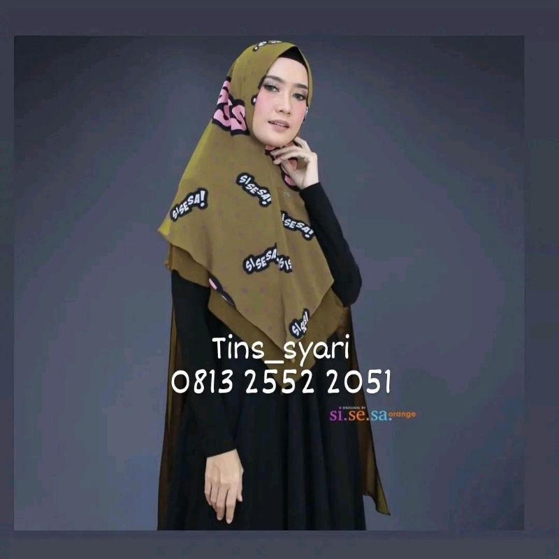 Sisesa khimar berkha pop art teragon yellow