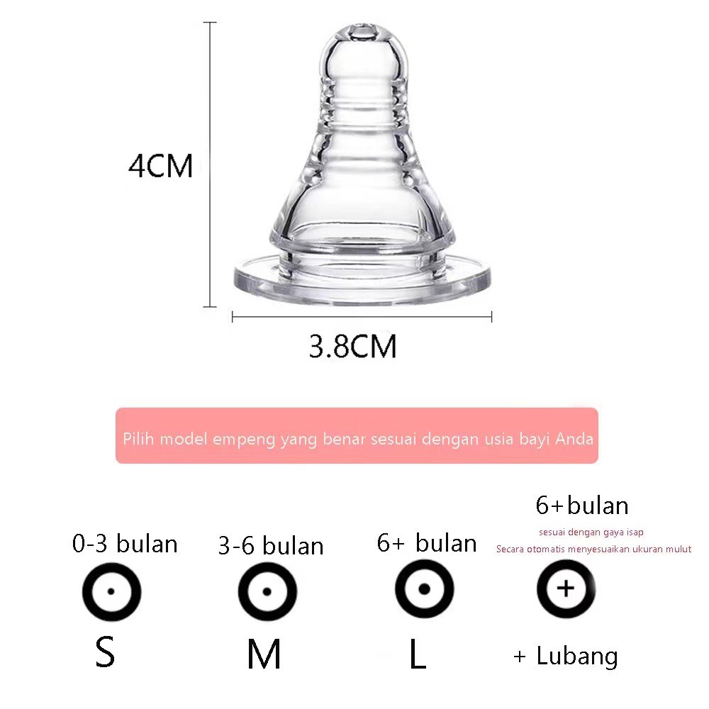MOMMYCARE Pigeon Silikon Dot Pengganti BPA FREE empeng bayi Slim Neck-1