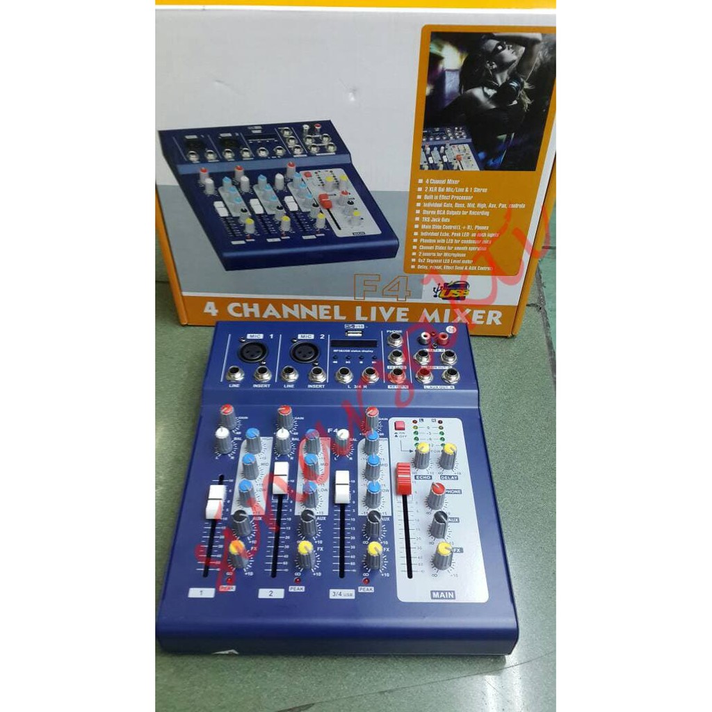Mixer Linkmaster F4 USB   4 channel