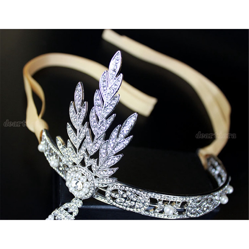 Bride Pearl Crown Hair Tie European and American Headdress Headband