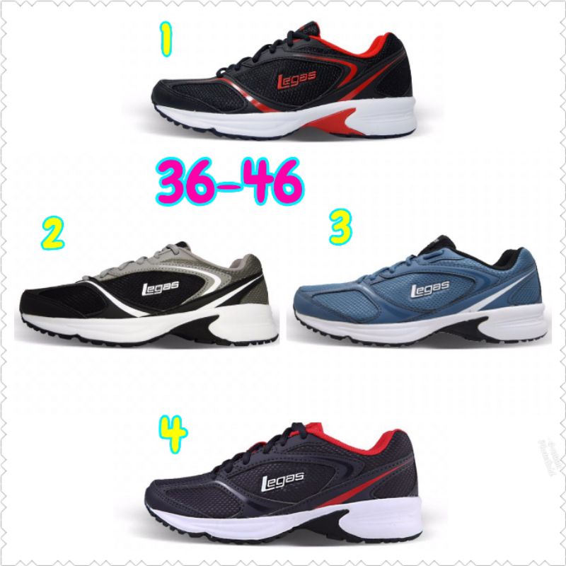 sepatu league legas neptune la M pria running shoes original promo